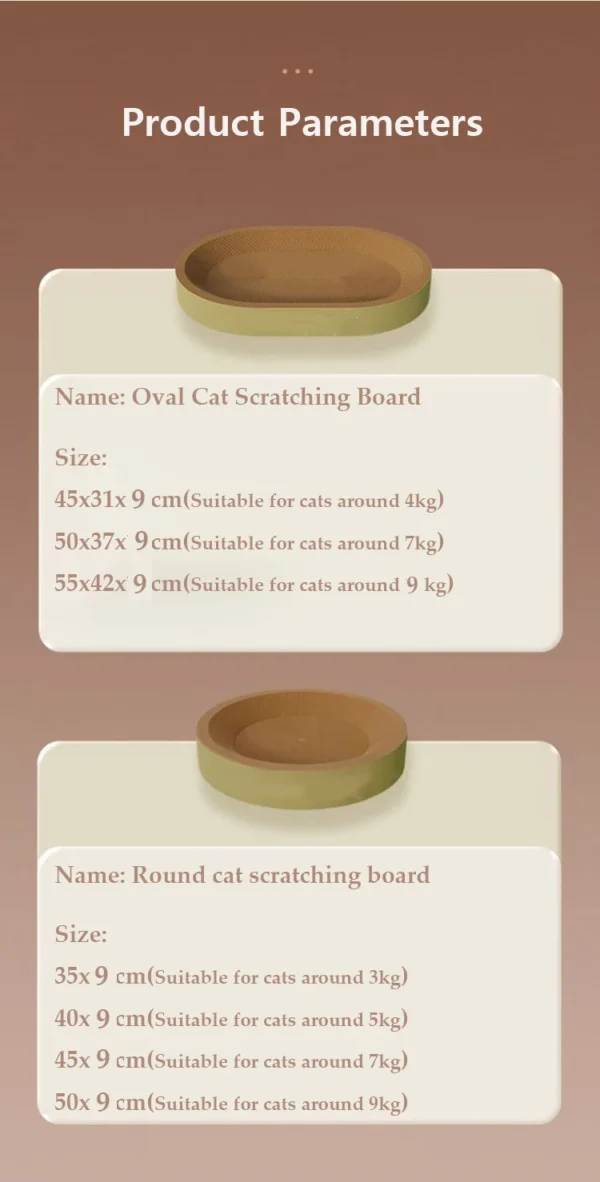 Cat Scrapers Toys for cats Round Oval Cat Scratcher Cat Bed Cat Scratching post Thickening Durable Corn Glue Decal Cardboard