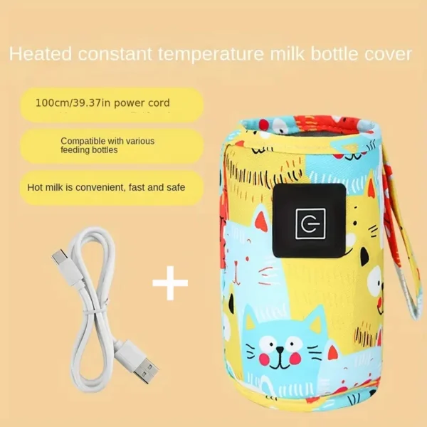 USB Portable Bottle Warmer - Travel Stroller Insulated Bag for Milk & Water Heating (Holiday Edition)