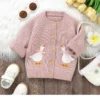 Baby Sweater Knit Infant Boy Girl Cardigan Fashion Cute Cartoon Goose Newborn Children Clothes Long Sleeve Autumn Tops Outerwear