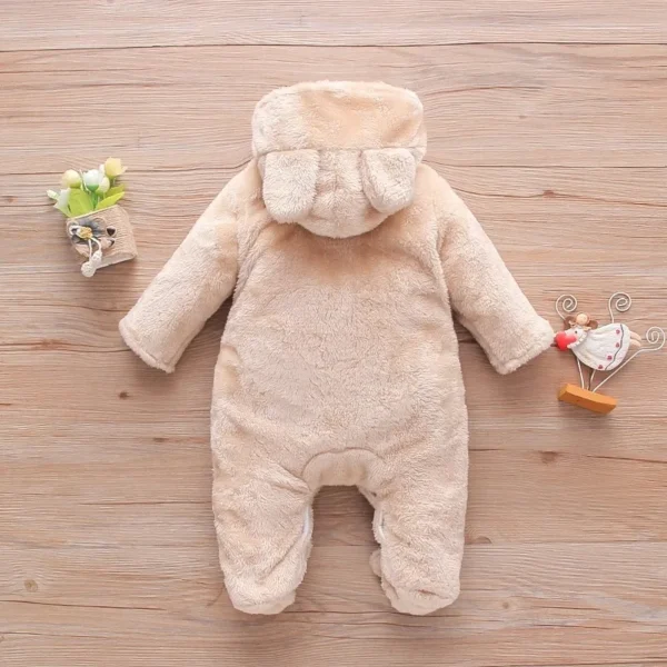 Autumn and Winter New Baby Plush Climbing Clothes Baby Warm and Thick Cartoon Dog Rabbit Cute Cotton Clothes for 0-2 Years