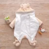 Autumn and Winter New Baby Plush Climbing Clothes Baby Warm and Thick Cartoon Dog Rabbit Cute Cotton Clothes for 0-2 Years