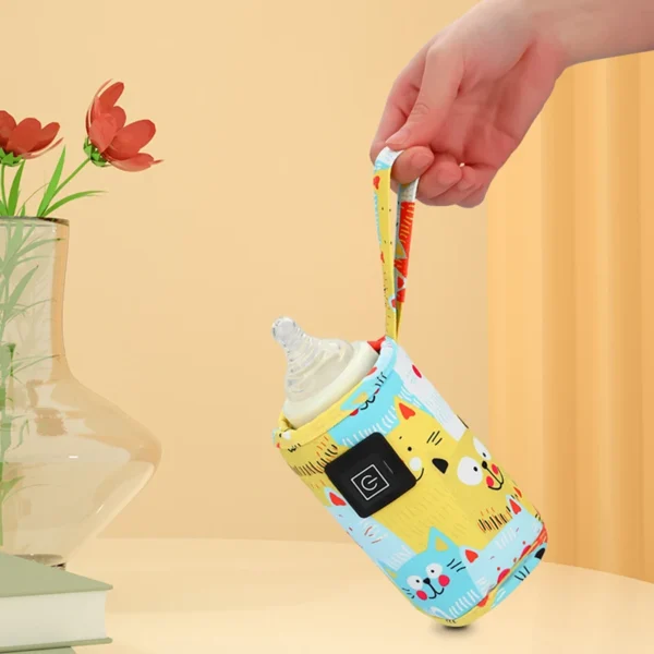 USB Portable Bottle Warmer - Travel Stroller Insulated Bag for Milk & Water Heating (Holiday Edition)