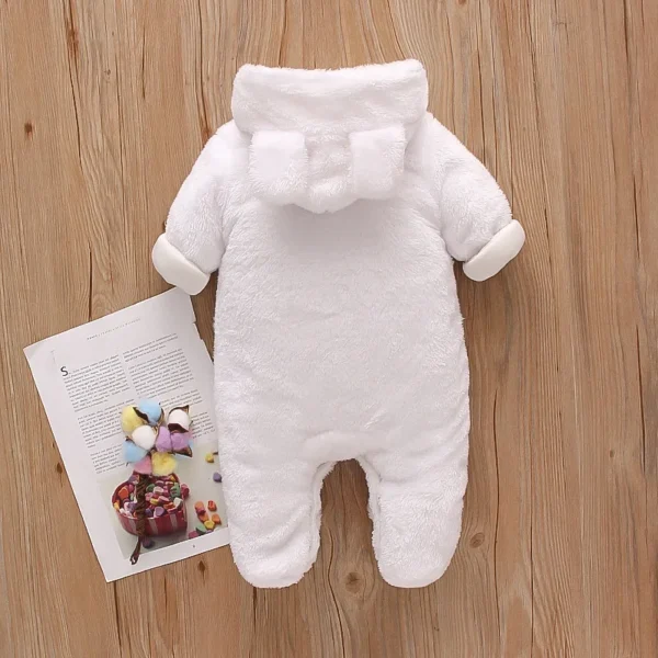 Autumn and Winter New Baby Plush Climbing Clothes Baby Warm and Thick Cartoon Dog Rabbit Cute Cotton Clothes for 0-2 Years